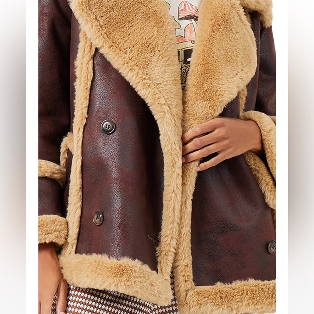 FRENCH CONNECTION BRWON COAT - Picture 7 of 14
